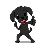 Black Lab sticker character
