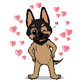 German Shepherd sticker character