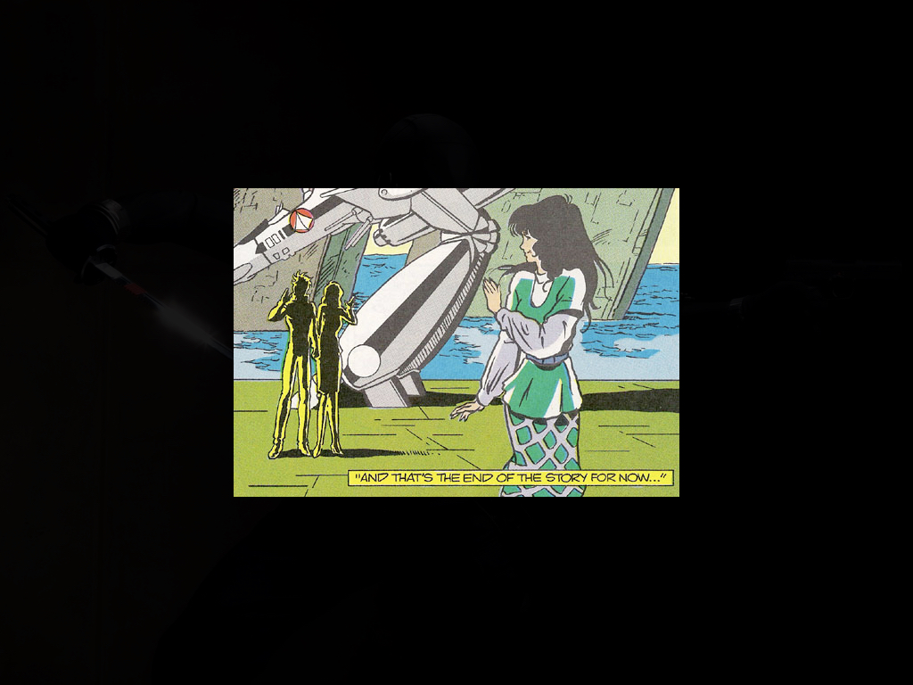 And that’s the end of the story for now. The image is from Robotech: Macross Saga’s final issue.